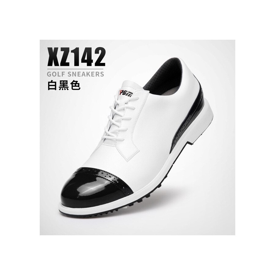 PGM Golf Shoes Men Waterproof Breathable Golf Shoes Slip Resistant Sports Sneakers Outdoor Brogue Style Golf Trainers XZ142