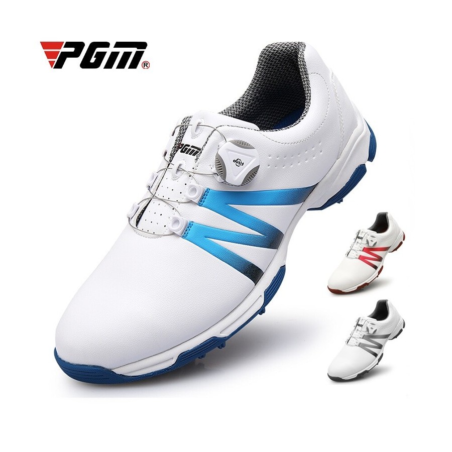 PGM Golf Shoes Men&39s Waterproof Sports Shoes Spikes Anti-skid Sport Sneaker Male Knobs Buckle Golf Shoes XZ101