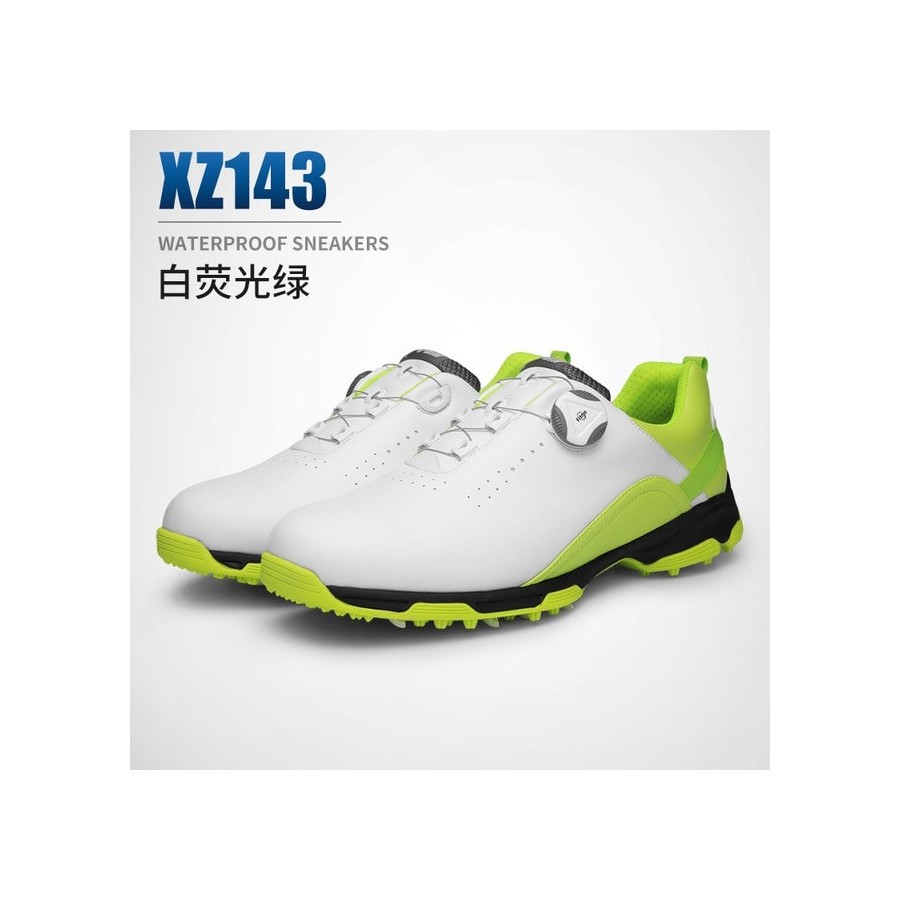PGM Golf Shoes Men&39s Waterproof Breathable Golf Shoes Male Rotating Shoelaces Sports Sneakers Non-slip Trainers XZ143