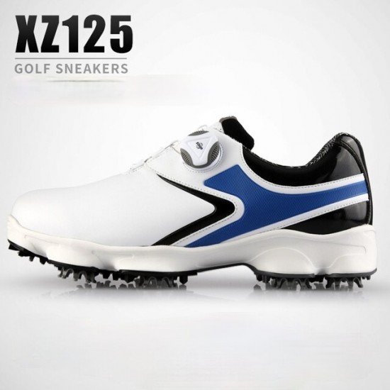 PGM Golf Shoes Men&39s Waterproof Breathable Golf Shoes Male Rotating Shoelaces Sports Spiked Sneakers Non-slip Trainers XZ125
