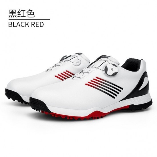 PGM Golf Shoes Mens Comfortable Knob Buckle Golf Men&39S Shoes Waterproof Genuine Leather Sneakers Spikes Nail Non-Slip XZ152