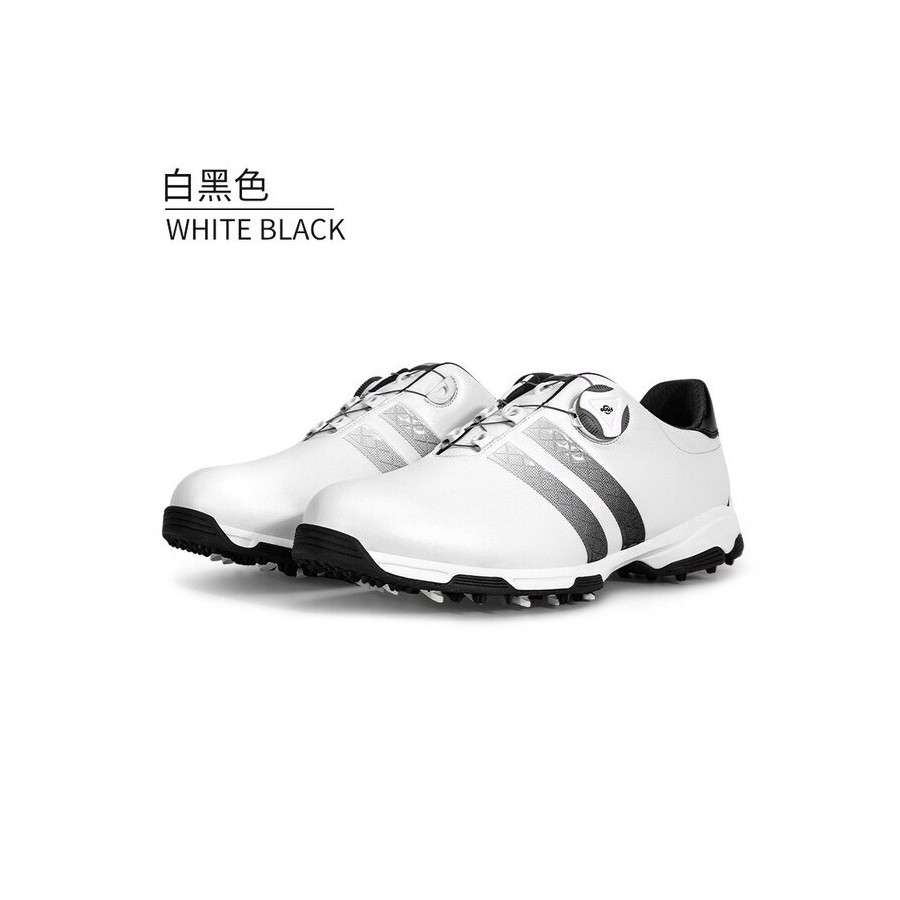 PGM Golf Shoes Men&39s Waterproof Breathable Golf Shoes Male Rotating Shoelaces Sports Sneakers Non-slip Trainers XZ160