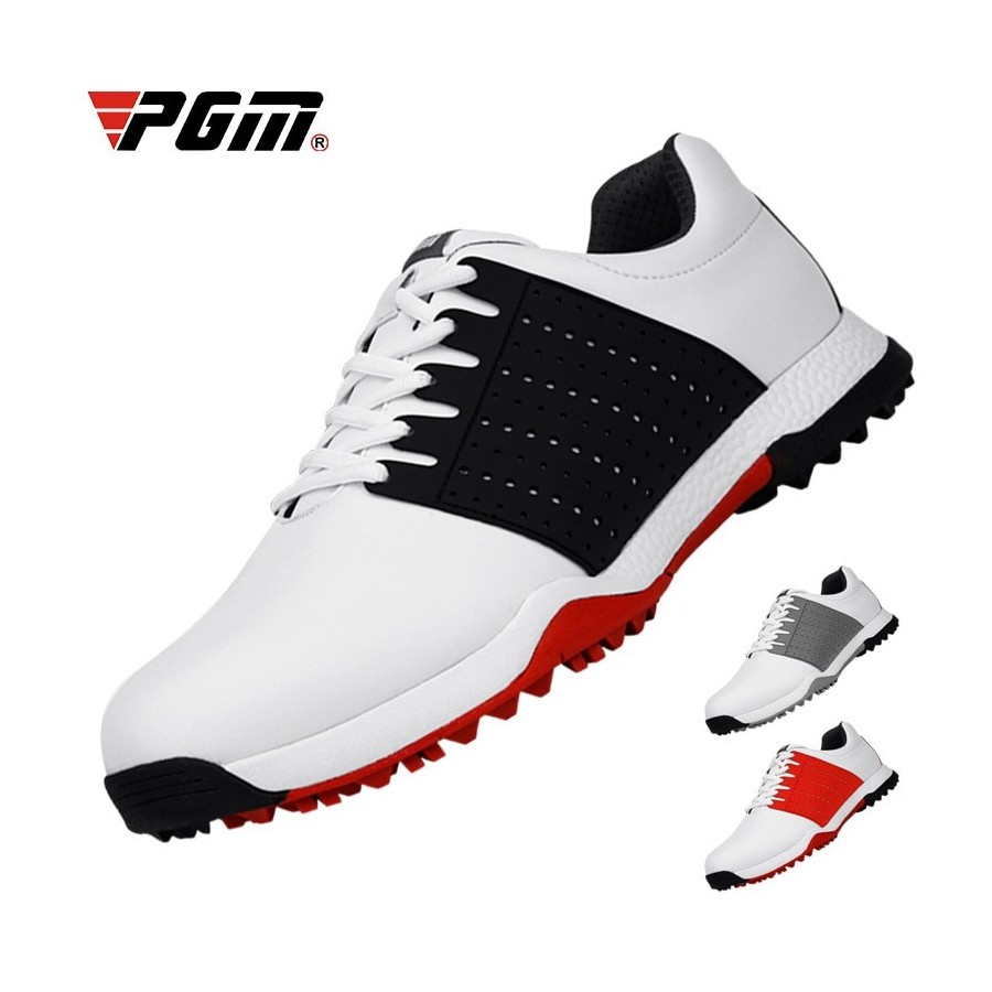 PGM Men Golf Shoes Anti-slip Breathable Golf Sneakers Super Fiber Spikeless Waterproof Outdoor Sports Leisure Trainers XZ151
