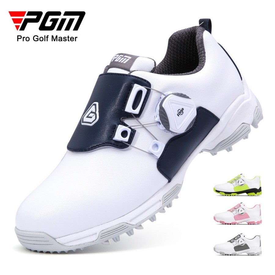 PGM Children&39s Golf Shoes Knob Shoelaces Anti-side Slip Waterproof Teenager Sports Shoes Boys and Girls Sneakers XZ211