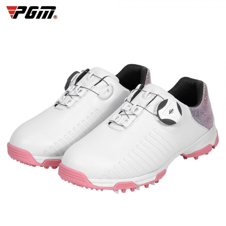 PGM Kids Girl Golf Shoes Children&39s  Shoes Waterproof Turn Buckle Shoelaces Non-slip Sneakers XZ153