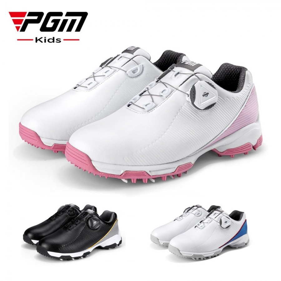 PGM Golf Kids Sport Shoes Boys Golf Shoes Kid Sneaker Girls Youth Waterproof Shoes Anti-skid Outdoor Grass Sports XZ188