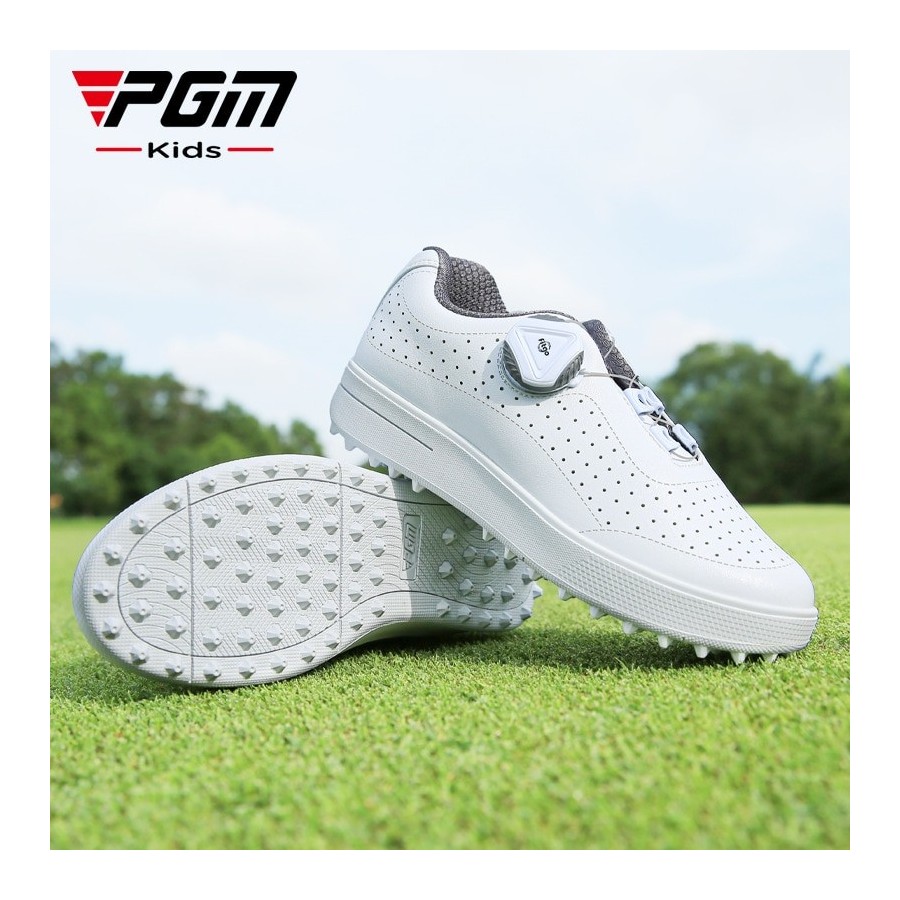 PGM Kids Golf Shoes Boys Girls Anti-slip Light Weight Soft and Breathable Universal Outdoor Children&39s Sports Shoes XZ225