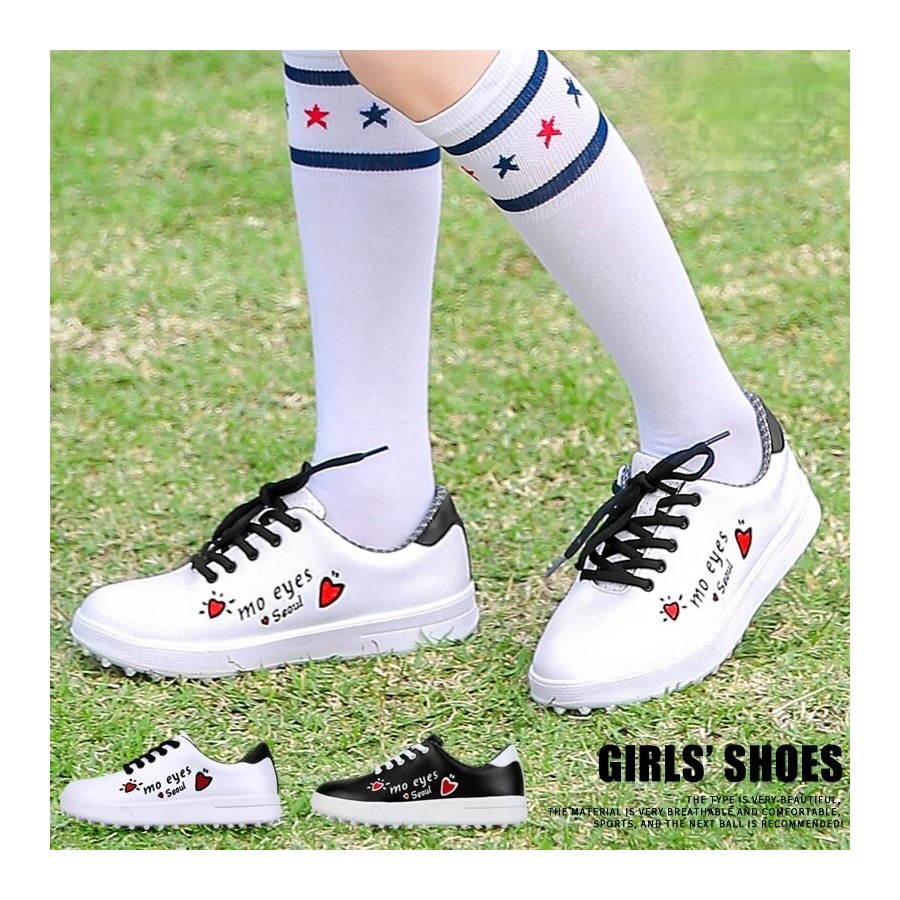 PGM kids sneakers Waterproof Golf Shoes Girls Light Weight Soft and Breathable Universal Outdoor Camping Sports Shoes XZ121