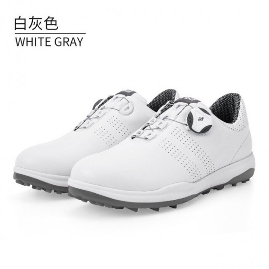 PGM Women Golf Shoes Waterproof Lightweight Knob Buckle Shoelace Sneakers Ladies Breathable Non-Slip Trainers Shoes XZ165
