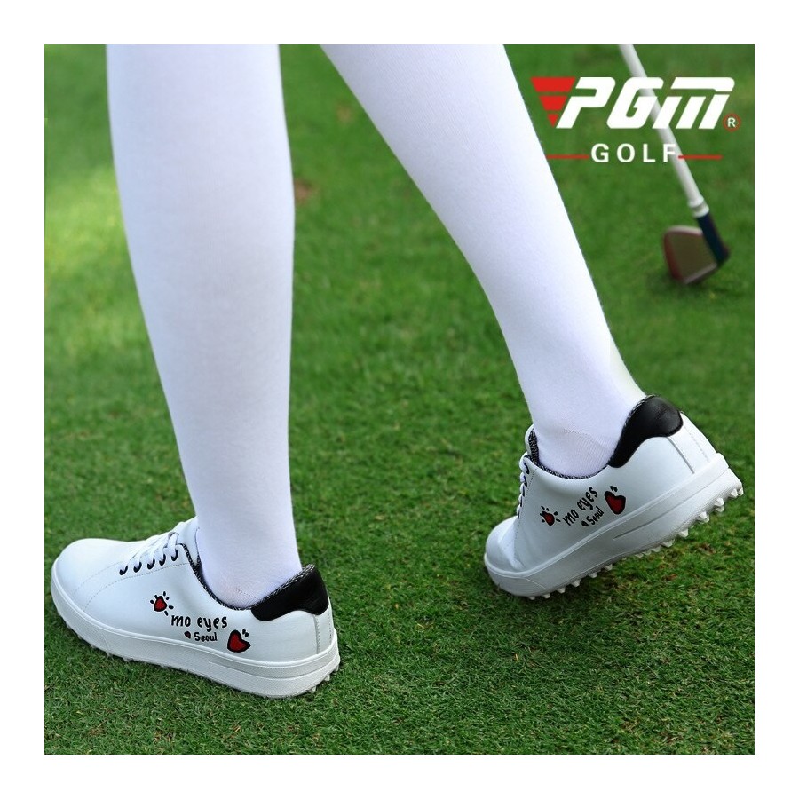 PGM Women&39s Waterproof Golf Shoes Light Weight Soft and Breathable Universal Outdoor Camping Sports Shoes All-match White Shoe