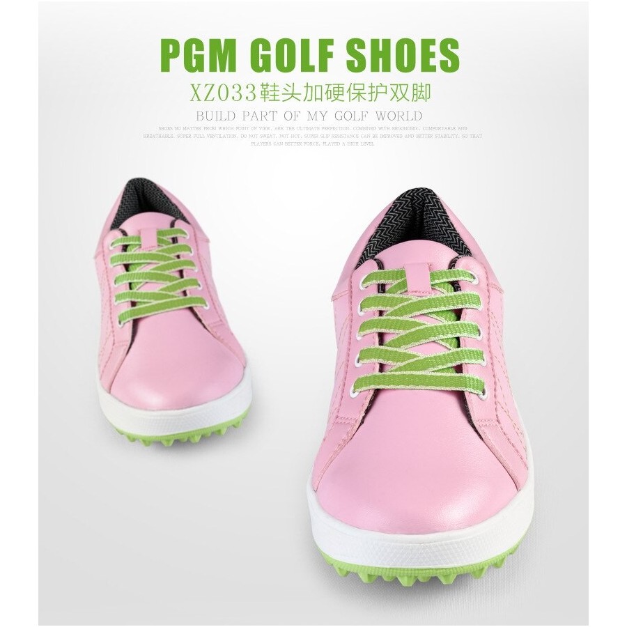PGM Women Shoes Breathable Microfiber Leather Waterproof Spikes Anti-slip Good Grip Resistant  Shoes XZ033