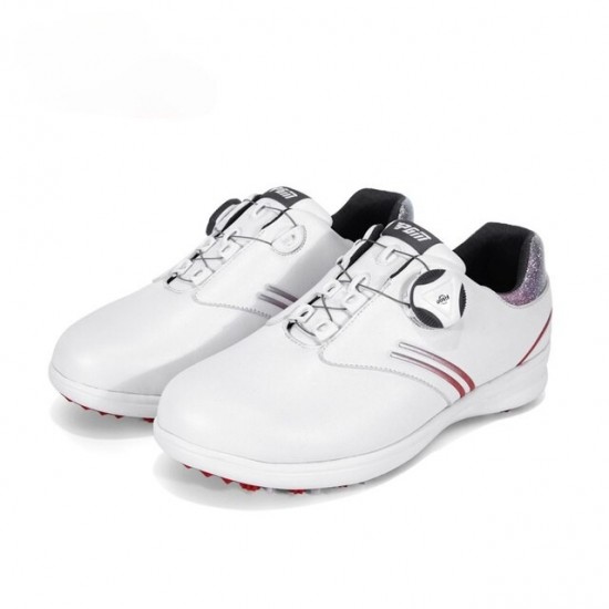 PGM Waterproof Golf Shoes Womens Shoes Lightweight Knob Buckle Shoelace Sneakers Ladies Breathable Non-Slip Trainers Shoes XZ158