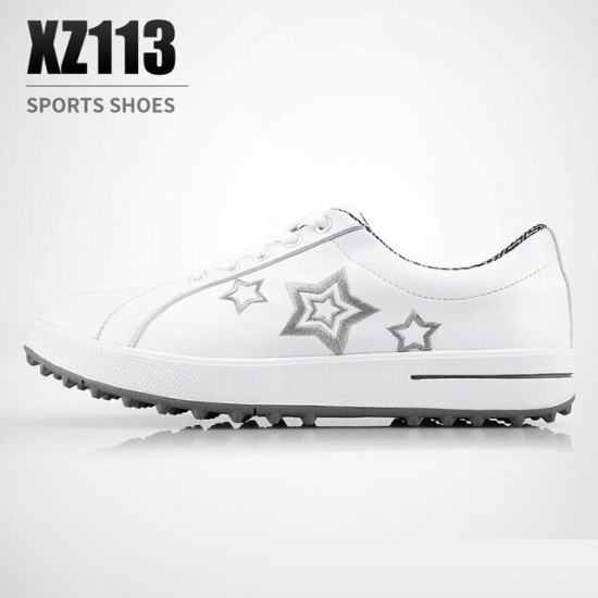PGM Korean Women Golf Shoes Leisure Fixed Nail Waterproof Sneakers Women Non-Slip Small White Girls Sports Shoes XZ113