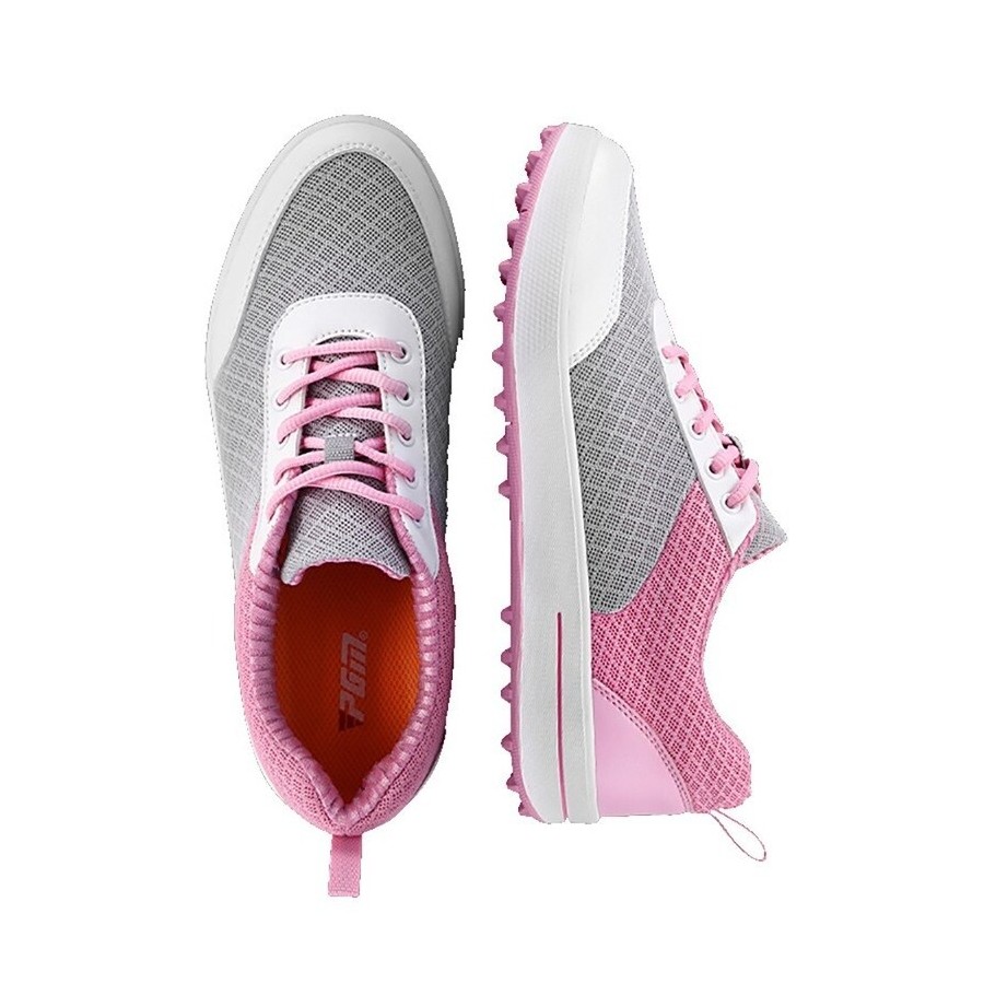 PGM Women Golf Shoes Anti-slip Breathable Golf Sneakers Ladies Super Fiber Outdoor Sports Leisure Trainers XZ081