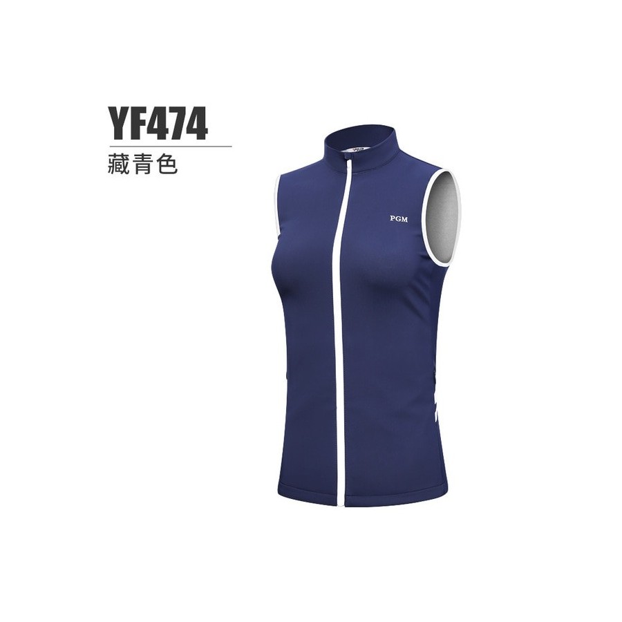 PGM Women&39s Golf Clothing Sleeveless Under Winter Ladies Vest Windproof Thermal Clothing Stand Collar Golf Sportswear YF474