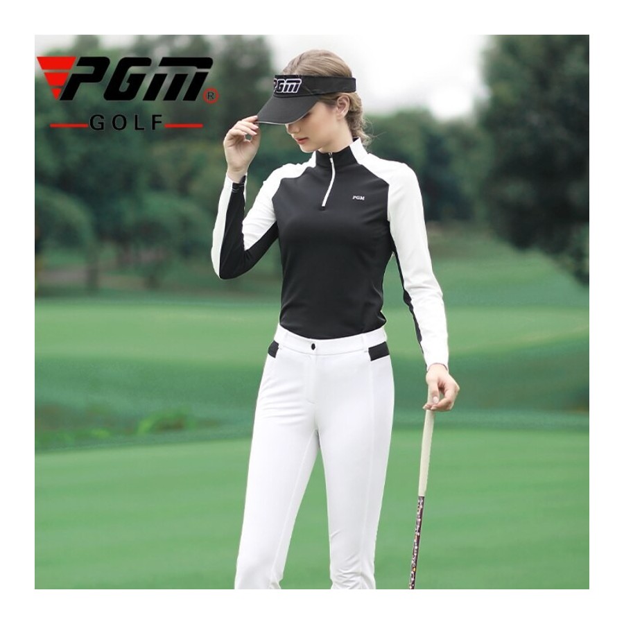 PGM Golf Clothing Women&39s Long Sleeve T-Shirt Shirt Spring Autumn Sports Casual Polo Shirt Women High Elastic Warm Tops YF339