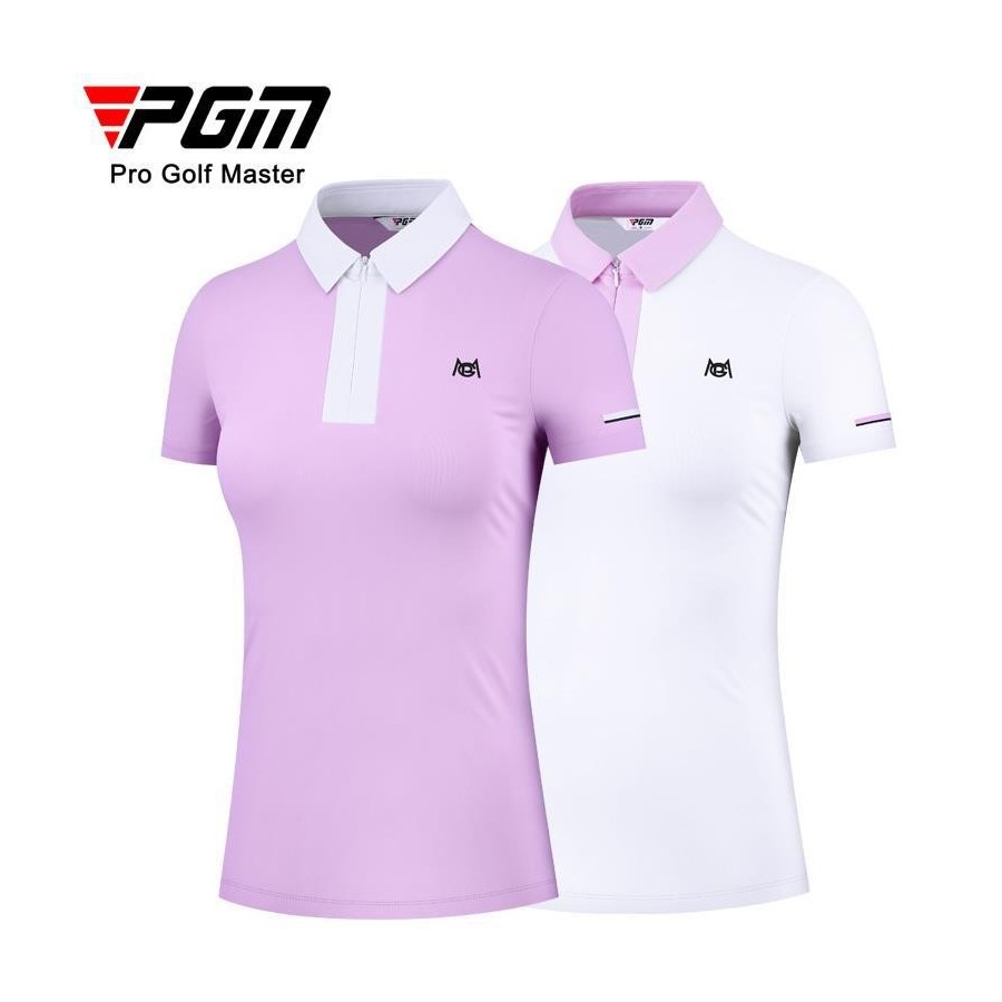 PGM Summer Golf Shirts Ladies Short-Sleeved T Shirt Sports Slim Clothes Women Quick-Dry Breathable Golf Tennis Clothing YF511
