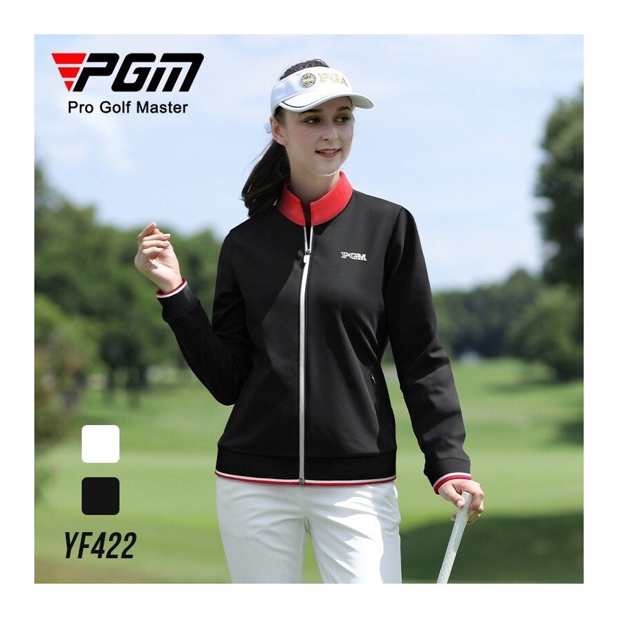 PGM Golf Jacket Women Winter Windbreaker Long Sleeve Running Keep Warm Casual Coat Ladies Anti-Pilling Velvet Sports S-XL YF422
