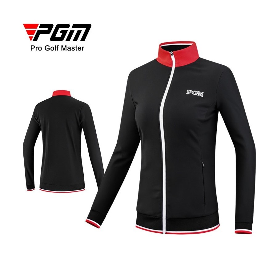 PGM Golf Jacket Women Winter Windbreaker Long Sleeve Running Keep Warm Casual Coat Ladies Anti-Pilling Velvet Sports S-XL YF422