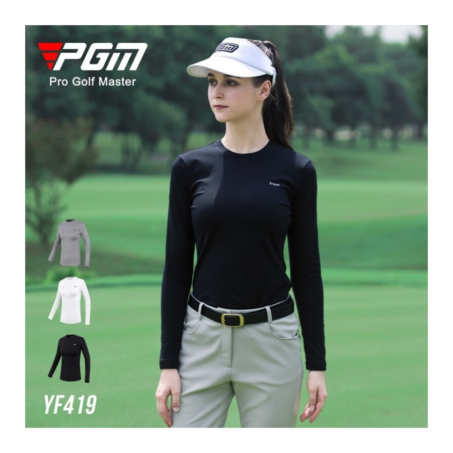 PGM Women&39s Golf Shirts Autumn Winter Long Sleeve T-Shirts Woman Warm Sport Golf Shirt Clothes YF419