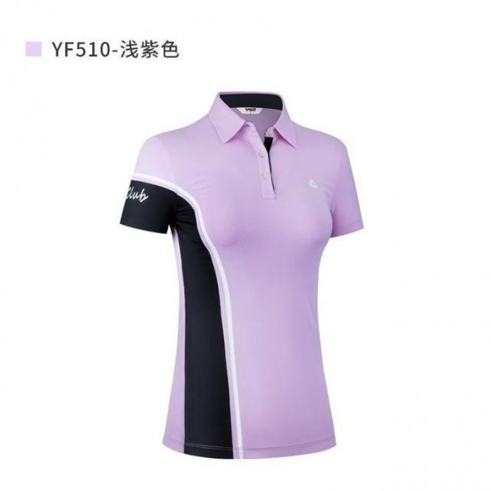 PGM Summer Women Golf Short-Sleeved T Shirt Ladies Shirts Sports Slim Clothes Quick-Dry Breathable Golf Tennis Clothing YF510