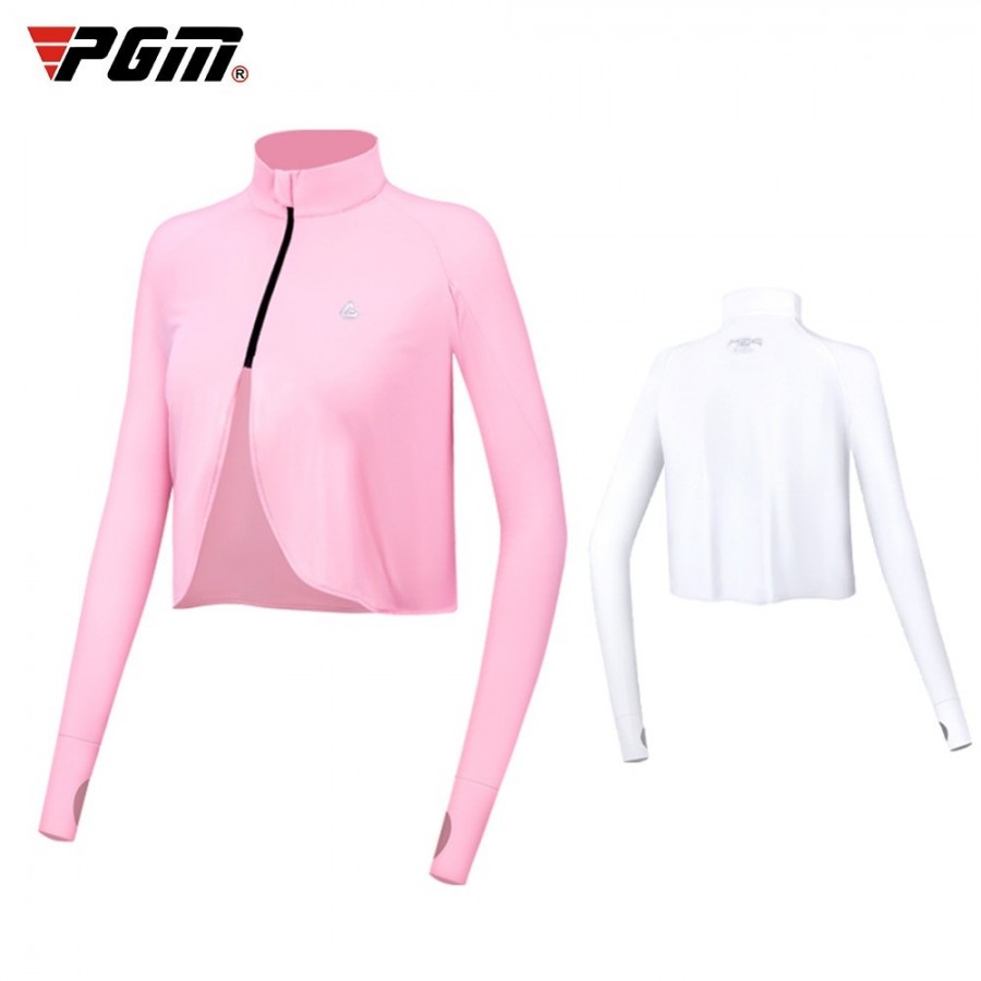 PGM Tennis Baseball Women Golf Shirts Summer Ladies Ice Silk Sunscreen Shawl Women Long Sleeve Shirts Quick Dry Golf Tops YF302