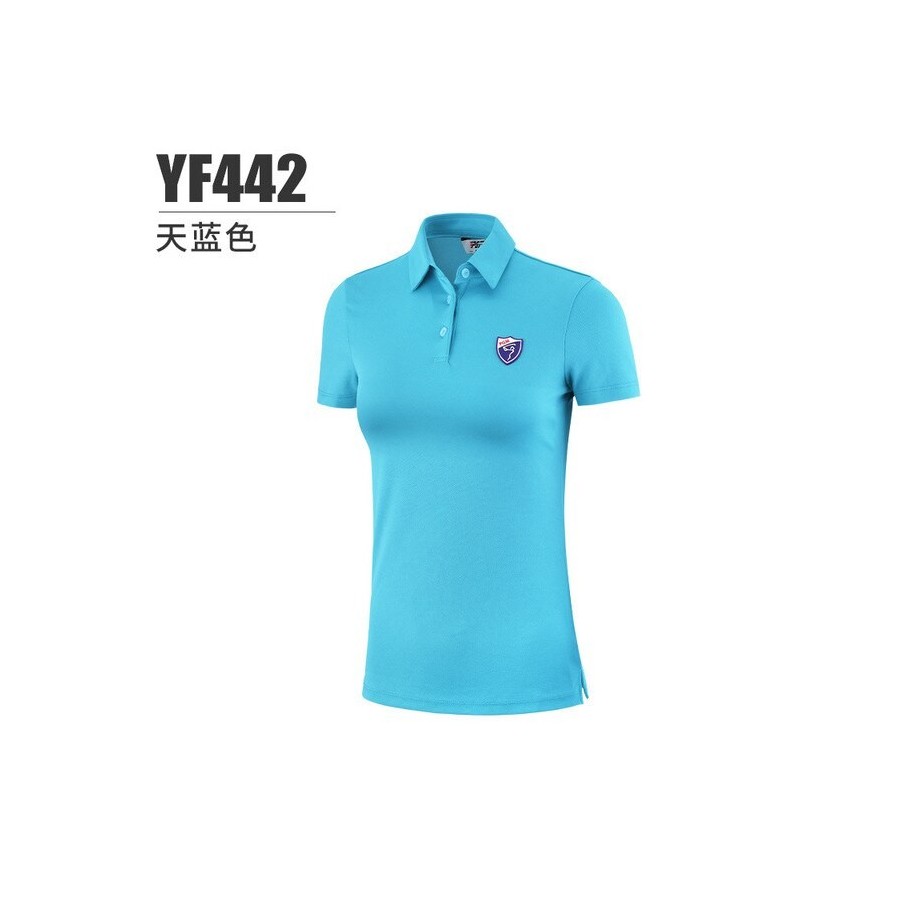 PGM Summer Golf Shirts Ladies Short-Sleeved T Shirt Sports Slim Clothes Women Quick-Dry Breathable Golf Tennis Clothing YF442