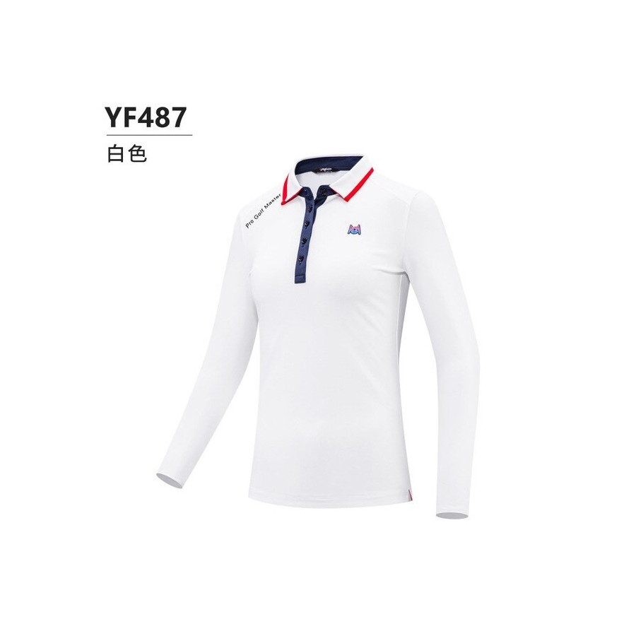 PGM Autumn Winter Golf Women&39s Shirts Long Sleeve Top Turndown Collar Golf Trainning T Shirts for Women YF487
