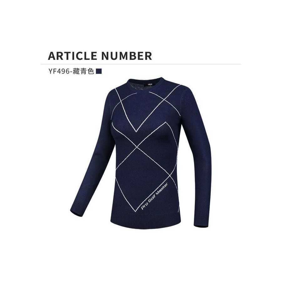 PGM Golf Women&39s Long Sleeve Sweater Autumn and Winter Clothing Cold proof Warm Round Neck Design Casual Versatile YF496