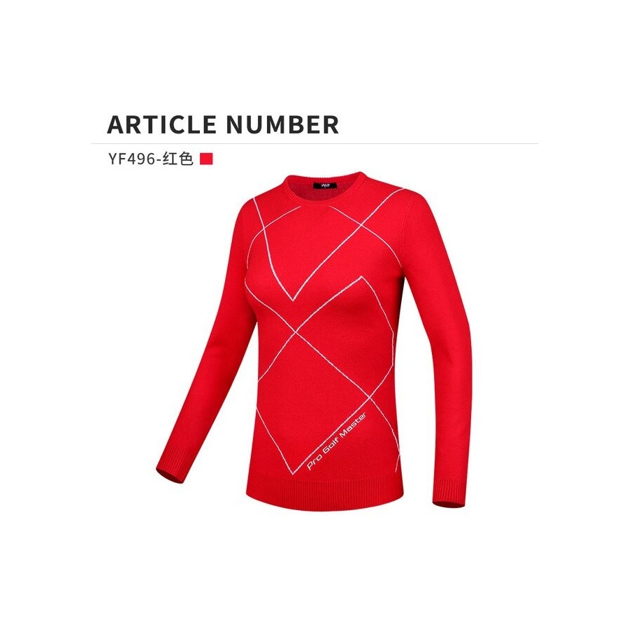 PGM Golf Women&39s Long Sleeve Sweater Autumn and Winter Clothing Cold proof Warm Round Neck Design Casual Versatile YF496
