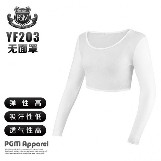 PGM Golf Clothing Women Ice Silk Sunscreen Long-Sleeved T-Shirt Women&39S Shirt Quick-Drying Slim Cropped Top Anti-Uv Sportswear