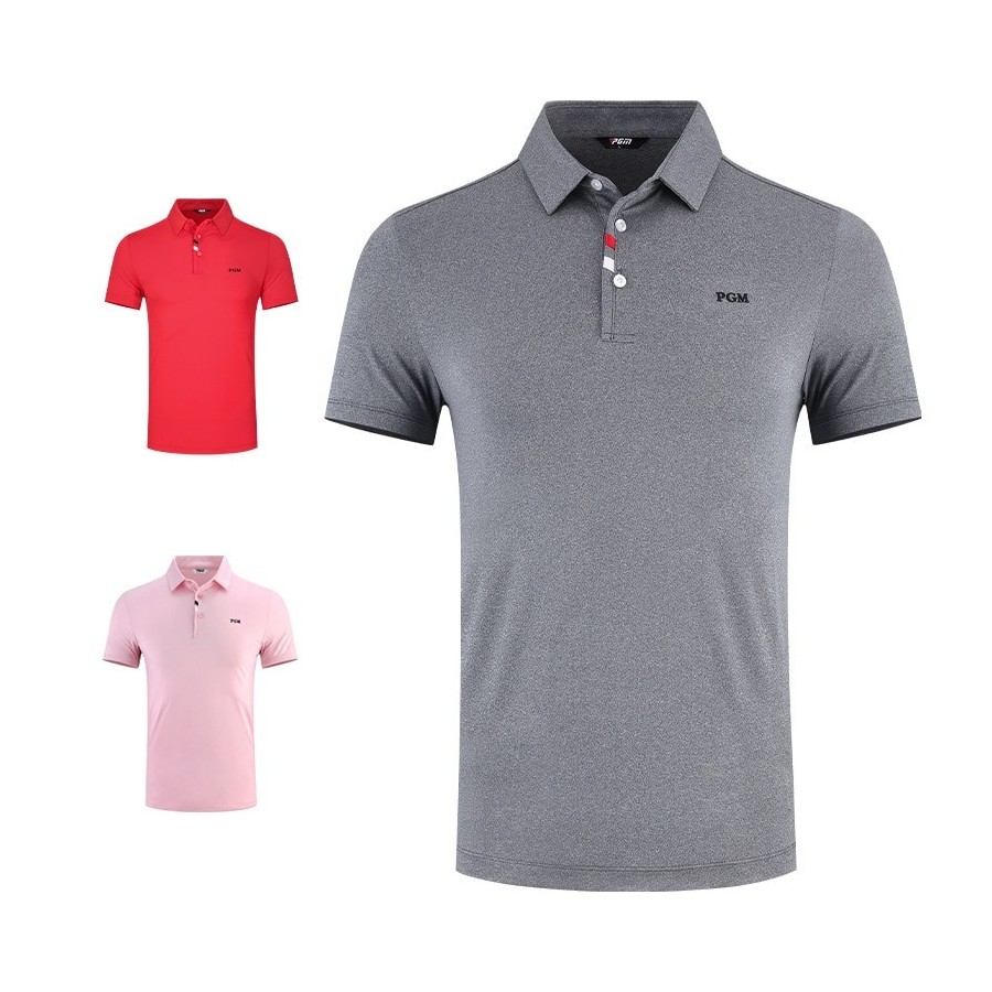 PGM Summer Men&39S Golf Shirts Quick-Dry Breathable Short Sleeve Tops Outdoor Sports Sweat Absorbent Golf Wear Casual M-XXL YF44