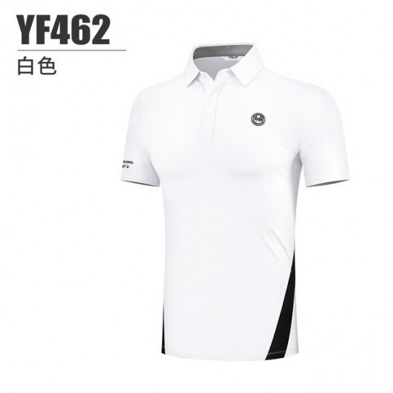 PGM Summer Men&39s Golf Shirts Quick-Dry Breathable Short Sleeve Tops Outdoor Sports Sweat Absorbent Back Ventilation Holes YF46