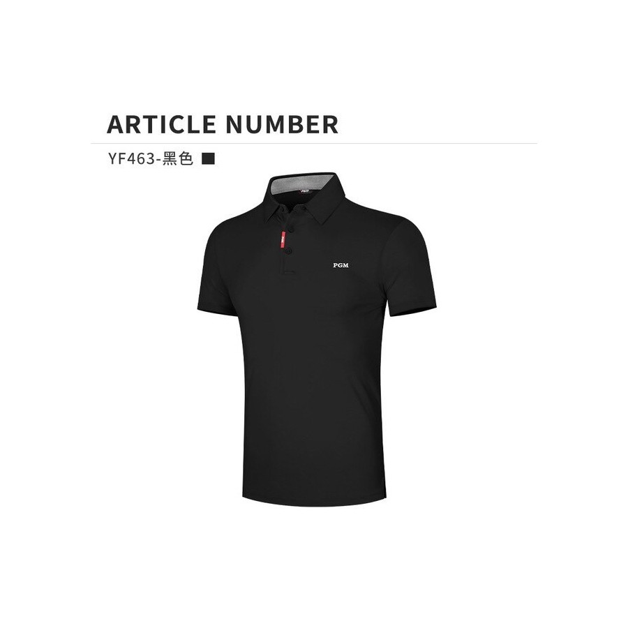 PGM Summer Men Golf T Shirts Quick-Dry Breathable Short Sleeve Tops Outdoor Sports Sweat Absorbent Golf Wear Casual M-XXL YF463