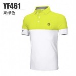 PGM Men Summer Golf T-shirt Short Sleeve Elastic Breathable Quick Dry Fit Polo Shirts Golf Sport Wear Tennis Clothes YF461