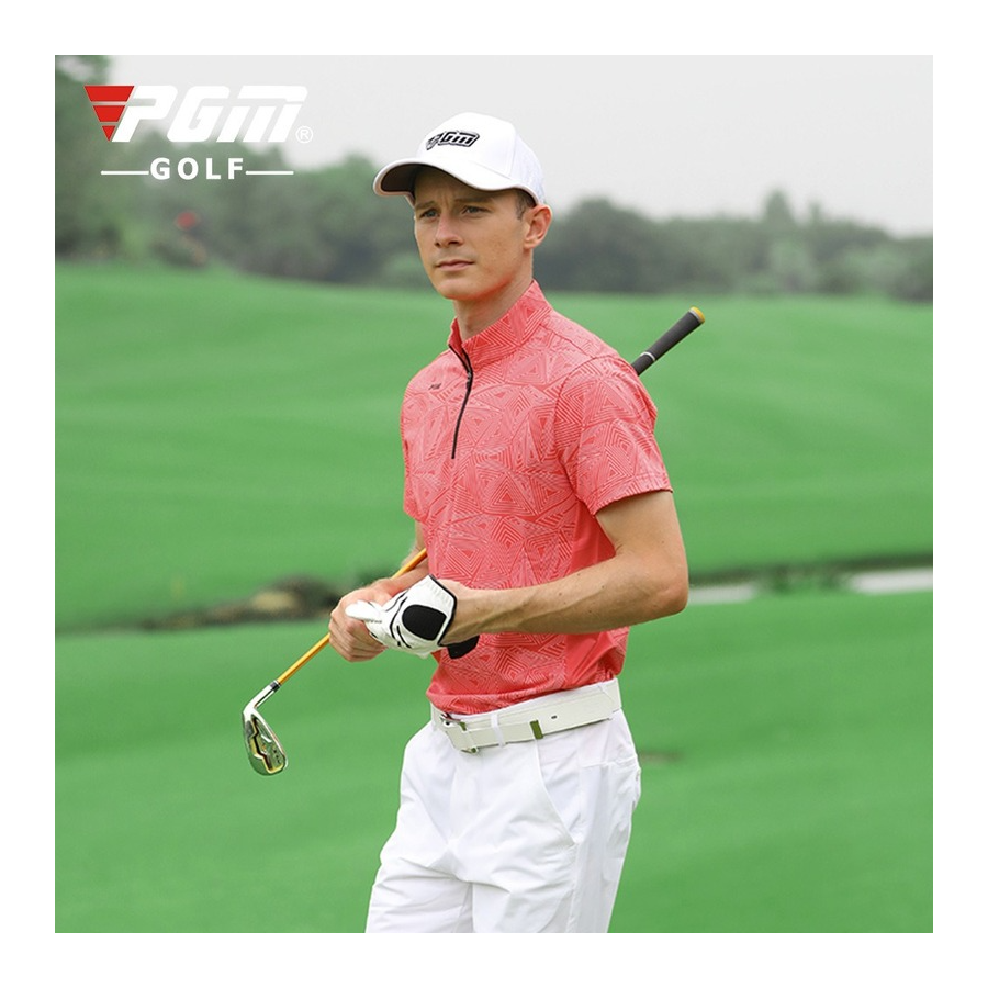 PGM Golf T-shirt Men&39s Shirts Summer Short Sleeve Tops Male Breathable Elastic Uniforms Golf Clothing Size M-XXL YF394