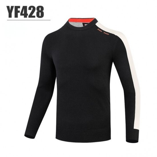 PGM Autumn Winter Golf Sweaters Men Long Sleeve Golf Pullovers Outdoor Leisure Sports Sweater Patchwork Shirt M-XXL YF428