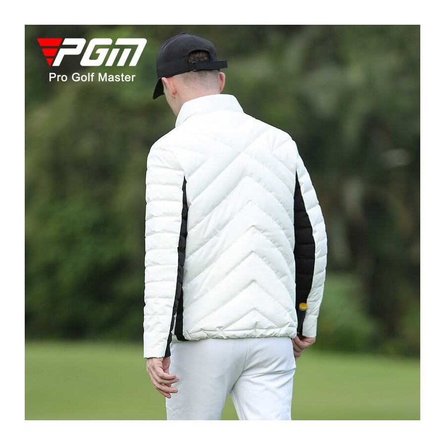 PGM Golf Men&39s Down Jacket Long Sleeve Jacket Winter Warm White Duck Down Thickened Sports Stand Collar Golf Clothing Men YF51