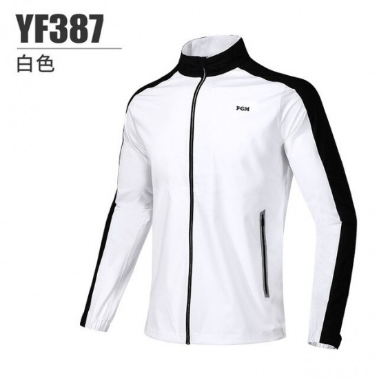 PGM Golf Jacket Mens Golf Clothing Long Sleeve Zipper Outdoor Sport Wear Autumn Winter Windbreaker Jackets YF387