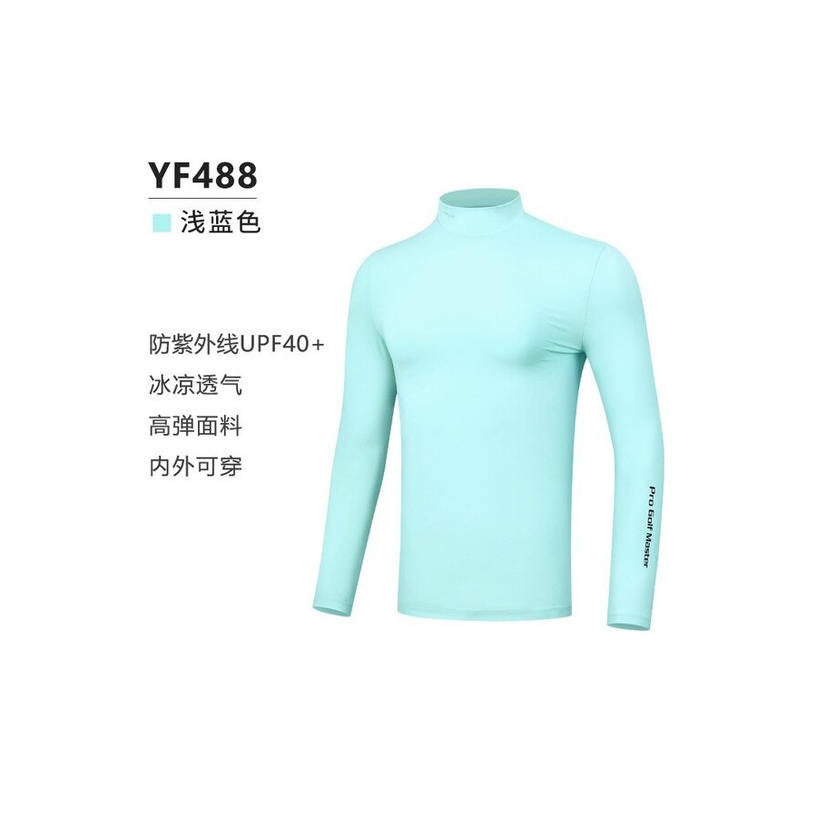 PGM Golf Men&39s Sunscreen Shirts Ice Silk Long Sleeve UV Protection Cool Breathable High Elastic Sports Training Clothing YF488