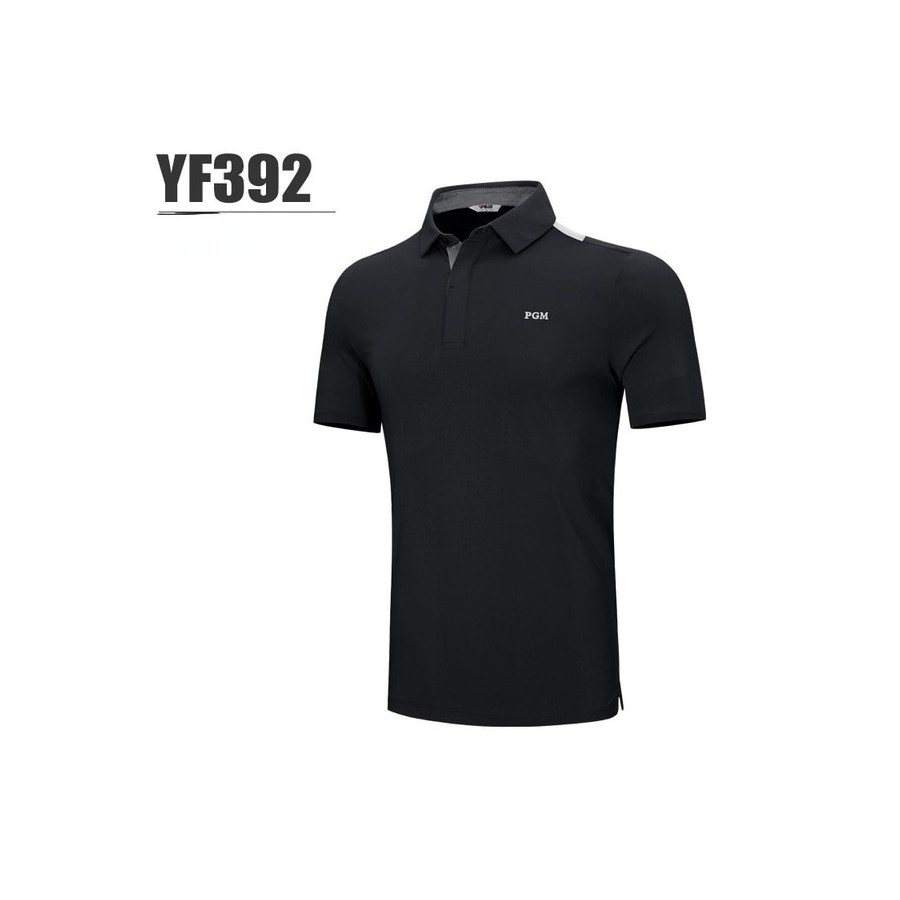 PGM Golf T Shirt Men&39S Shirts Summer Short Sleeved Tops Men Breathable Elastic Uniforms Golf Clothing Size M-XXL YF392