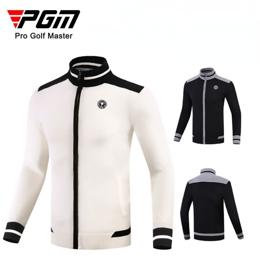 PGM Golf Jacket Men&39s Long Sleeve Sweater Male Leisure Warm Knitted Coat Sports Cardigan Man Winter Autumn Golf Clothing YF430