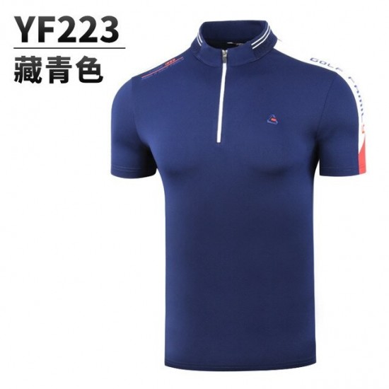 PGM Men&39s Short Sleeve Golf T-Shirt Summer Striped Print Sport Tshirt Polo Shirt Quick Drying Golf Clothing Sportswear YF223