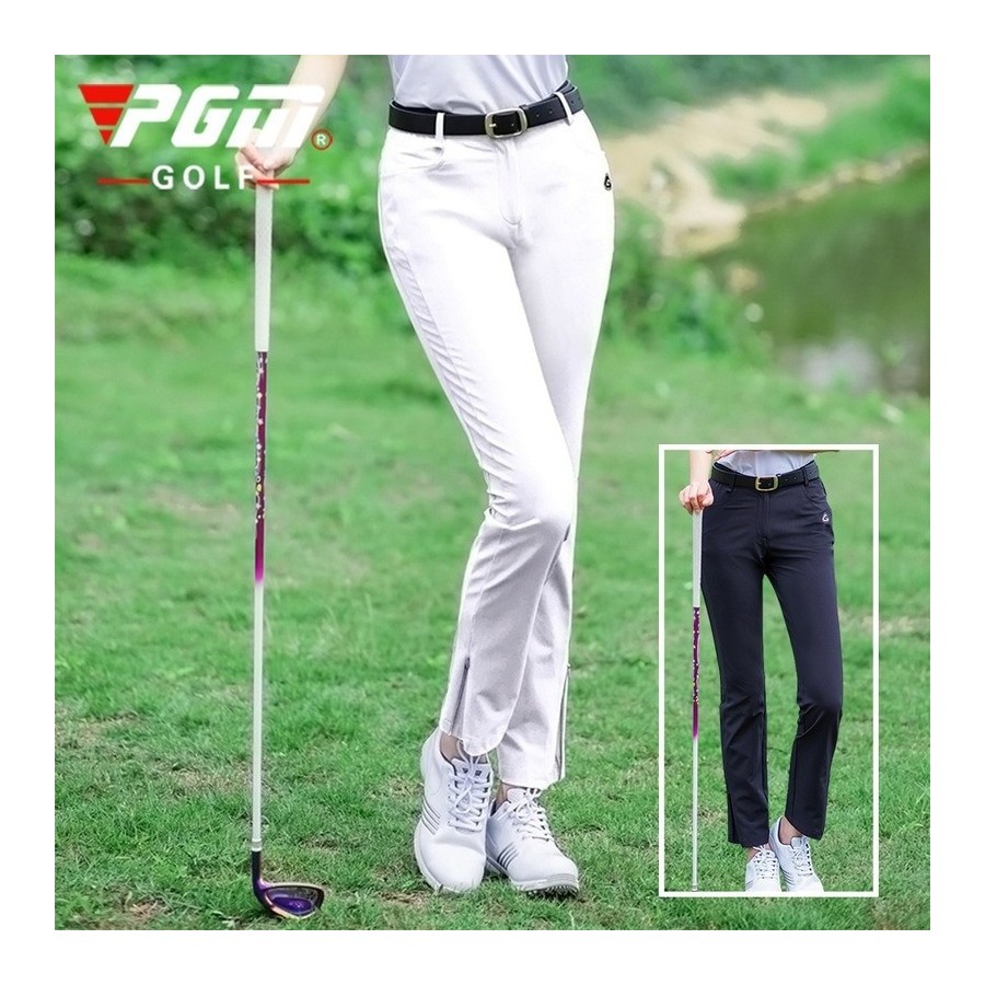 PGM Women Golf Pants Summer Ladies Slim Elastic Breathable Longs Trousers Sports Wear Clothing Casual Suit Clothes White KUZ072