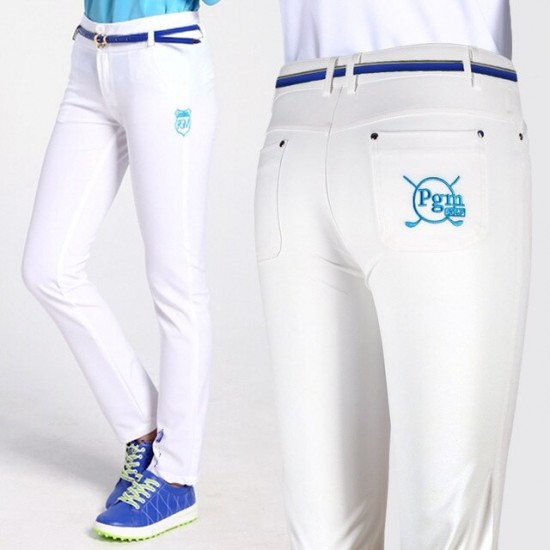 PGM Golf Pants Woman High Elastic Soft Trousers For Golfer Play Golf Ball Ladies Clothing Spring Summer Sports Pants KUZ024
