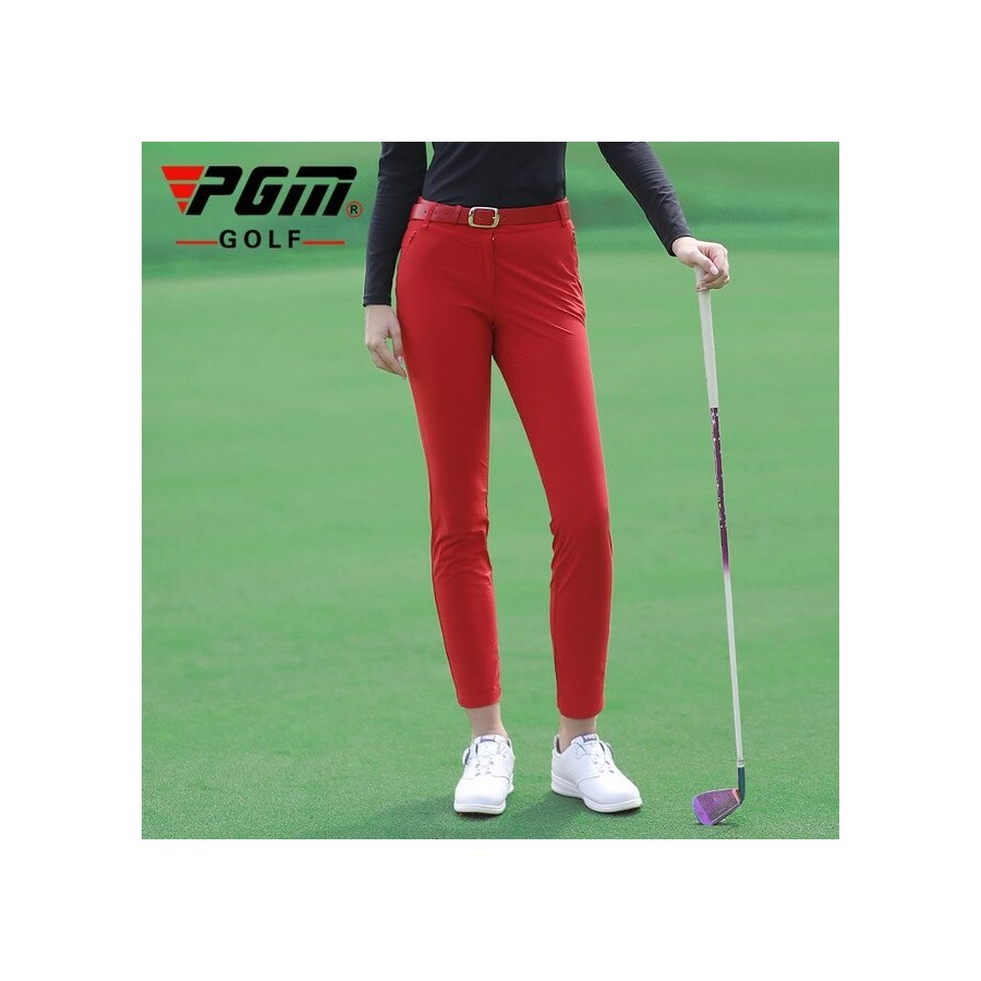PGM Women Golf Pants Fall Winter Comfortable Quick Dry Trousers Slim Sports Wear Ladies Clothes Clothing White Black Red KUZ092