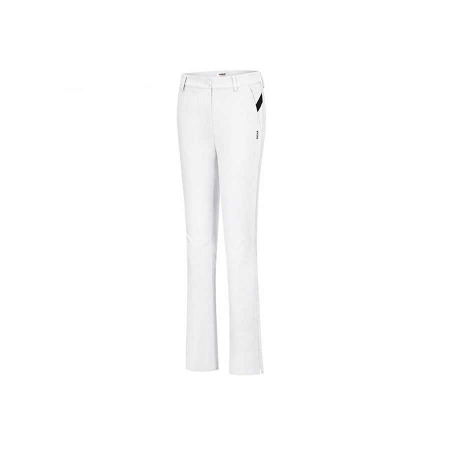 PGM Women Summer Golf Pants Ankles Cropped Fit Slim Elastic Flared Trousers Zip Pocket Waterproof Lady Golf Clothing KUZ128
