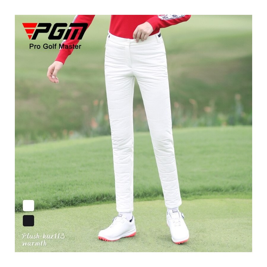 PGM Golf Pants Women Winter Thick Warm Female Casual Cotton Pants Ladies Slim Fit Long Trousers High Waist Velvet Sweatpants