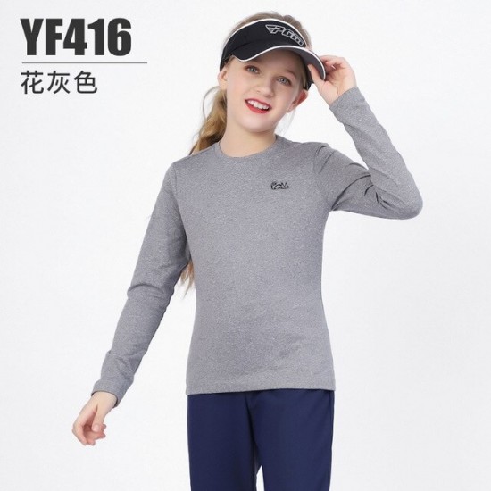 PGM Autumn Winter Girls Shirt Long Sleeve Golf Clothing Keep Warm Outdoor Sports Bottoming-Shirt Ladies Slim Fit T Shirts YF416