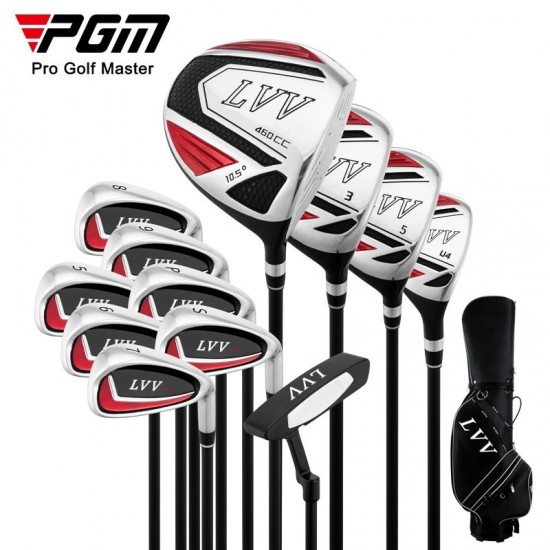 PGM Men&39s Golf Clubs Sets 12pcs Complete Beginner&39s Full Golf Set Rod Titanium LVV Right Handded MTG037